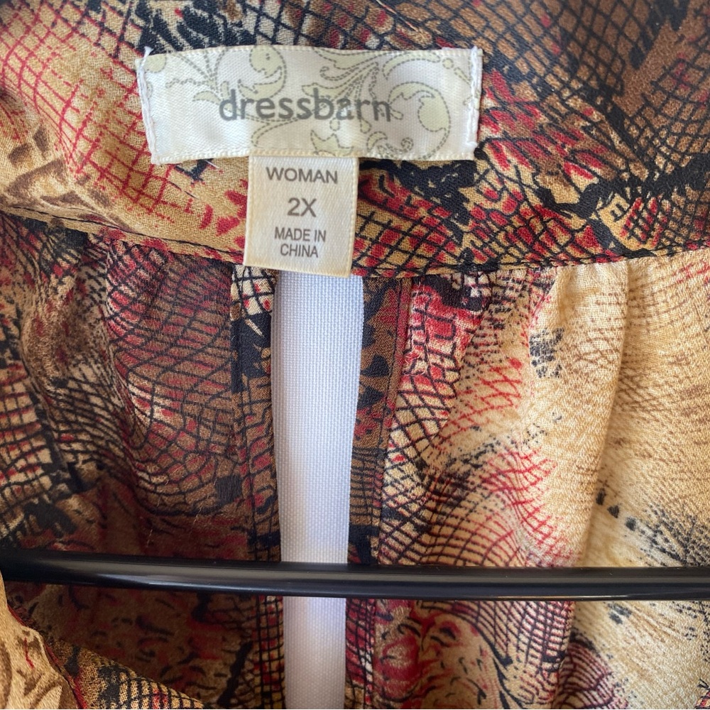 Dress Barn Sheer Ruffled Sleeveless Blouse Like New Size 2X - Picture 3 of 5